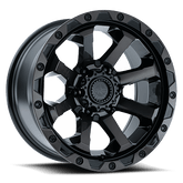17" American Outlaw Capone Wheel 🔥 17X8.5 +0 6X135 🔥CB 87.1 Satin Black Rim🔻✅